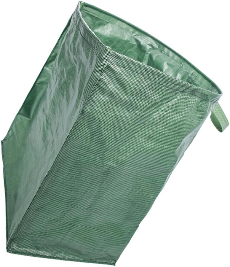 حقيبة نفايات أوراق الحديقة كبيرة السعة قابلة لإعادة الاستخدام بمقابض خضراء متينة قابلة للحمل بحزام - Image 1